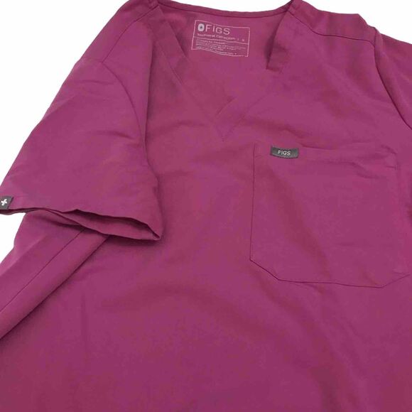 Figs Women’s Catarina One-Pocket Scrub Top Color Pink Size Small - Picture 9 of 12